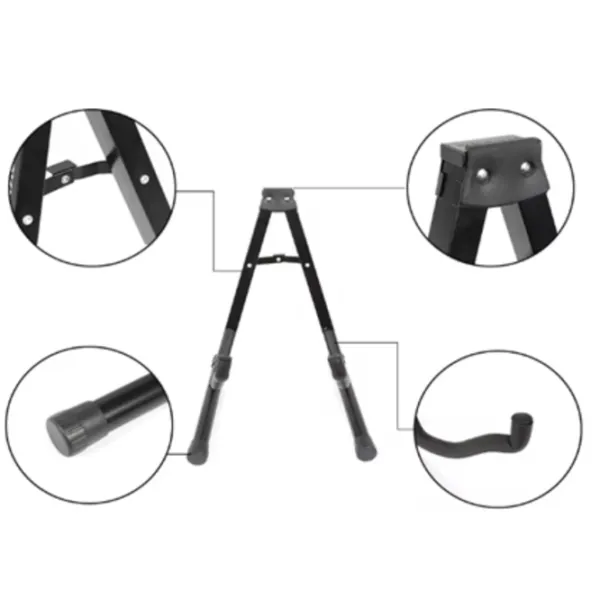 Suport picior pentru chitară Hebikuo J40  Black / Metal photo 2