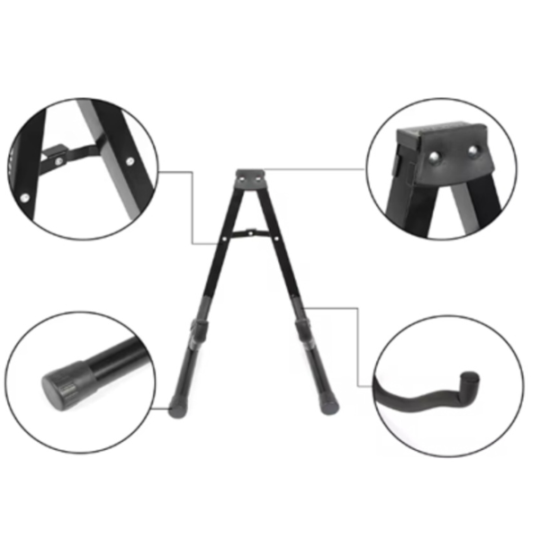 Suport picior pentru chitară Hebikuo J40  Black / Metal photo 2