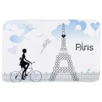 Covoraș de baie Tatkraft 14886  Microfibră / White