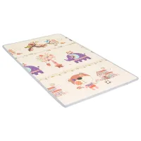 Covoraş pentru joc Moni Animals (3800146223519) 0+/ Dreptunghiular/ Beige