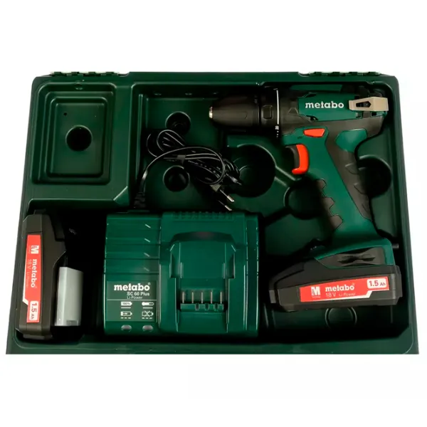 Дрель-шуруповерт Metabo BS 18 2x1.5 Ah 1600 об/мин photo 7