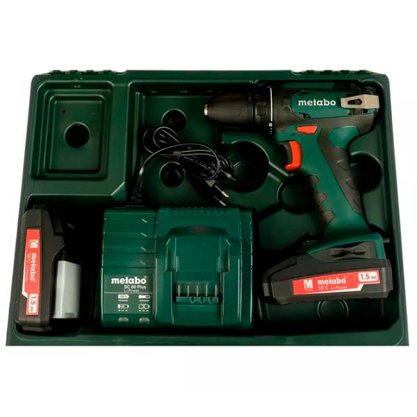 Дрель-шуруповерт Metabo BS 18 2x1.5 Ah 1600 об/мин photo 7