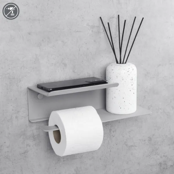 Suport hârtie igienică Daske Shelf Line Flex Adhesive Oțel inoxidabil photo 2