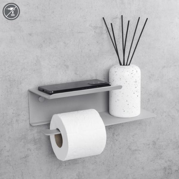 Suport hârtie igienică Daske Shelf Line Flex Adhesive Oțel inoxidabil photo 2