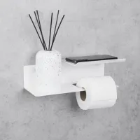 Suport hârtie igienică Daske Shelf Line Flex Right Oțel inoxidabil photo 3