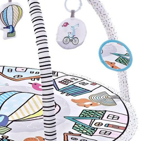 Covoraş pentru joc Chipolino Balloon journe (3800931056148) 0+/ Rotund/ White photo 3 Covoraş pentru joc Chipolino Balloon journe (3800931056148) 0+/ Rotund/ White photo 3
