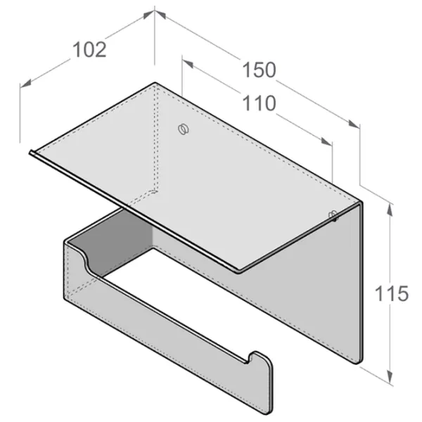 Suport hârtie igienică Daske Shelf Bliss 2 Right Oțel inoxidabil photo 4