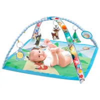 Covoraş pentru joc Chipolino Forest (3800931056117) 0+/ Pătrat/ Blue