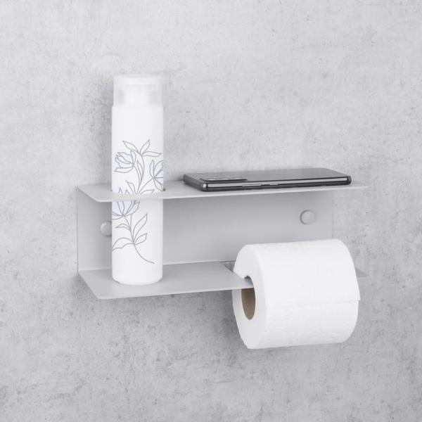 Suport hârtie igienică Daske Shelf Line Right Oțel inoxidabil photo 4