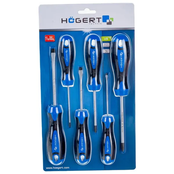 Набор отвёрток Hoegert HT1S095 Количество в наборе: 6 photo 4 Набор отвёрток Hoegert HT1S095 Количество в наборе: 6 photo 4