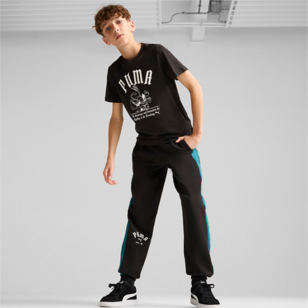 Спортивные брюки для мальчиков Puma T7 Play.Paris. Sweatpants Tr B 128 / Черный photo 3 Спортивные брюки для мальчиков Puma T7 Play.Paris. Sweatpants Tr B 128 / Черный photo 3