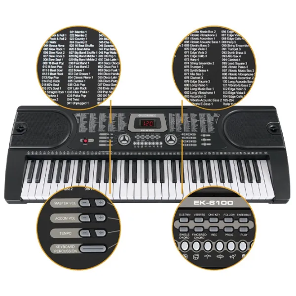 Sintetizator digital McGrey EK-6100 61 clape / / Plastic / Black photo 3