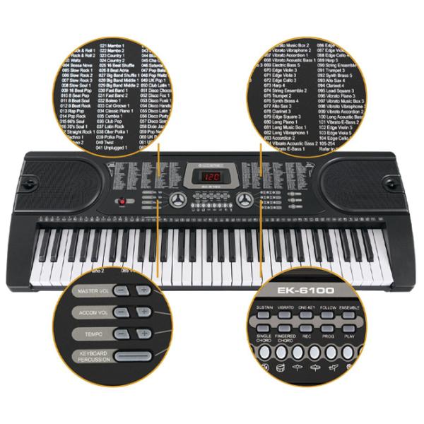Sintetizator digital McGrey EK-6100 61 clape / / Plastic / Black photo 3