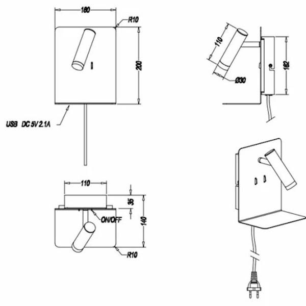 Настенный светильник Trio Element 3 Вт / SMD photo 3 Настенный светильник Trio Element 3 Вт / SMD photo 3