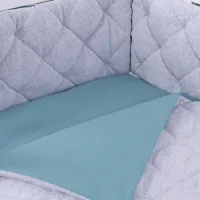 Детское постельное бельё Veres Velour Grey-Tiffany (VR 218.14) Велюр/ Серый Бирюзовый photo 3