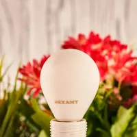 Лампочка светодиодная филаментная Rexant GL45 604-134 E14 / 9.5 Вт / 4000 K / 915лм / White photo 4