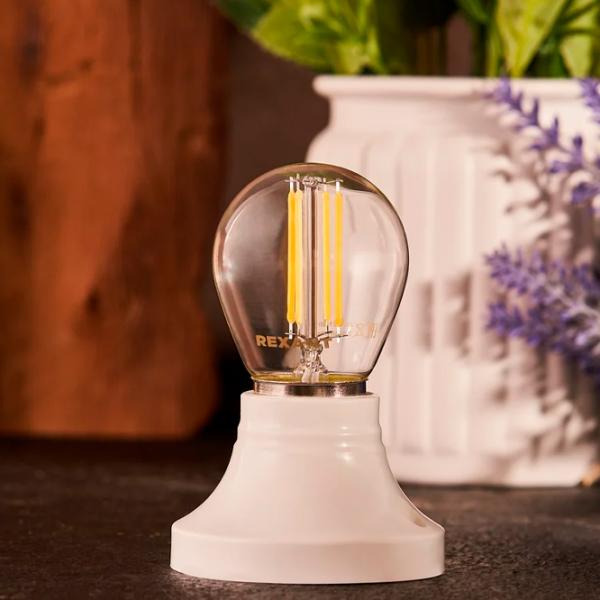 Bec LED cu filament Rexant GL45 604-132 E27 / 9.5 W / 4000 K / 950lm / White photo 3 Bec LED cu filament Rexant GL45 604-132 E27 / 9.5 W / 4000 K / 950lm / White photo 3