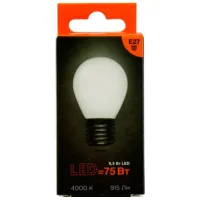 Лампочка светодиодная филаментная Rexant GL45 604-136 E27 / 9.5 Вт / 4000 K / 915лм / White photo 2