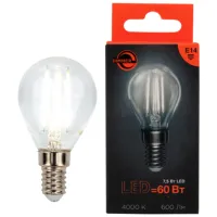 Лампочка светодиодная филаментная Rexant GL45 604-126 E14 / 7.5 Вт / 4000 K / 600лм / White photo 3