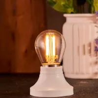 Лампочка светодиодная филаментная Rexant GL45 604-127 E27 / 7.5 Вт / 2700 K / 600лм / White photo 5