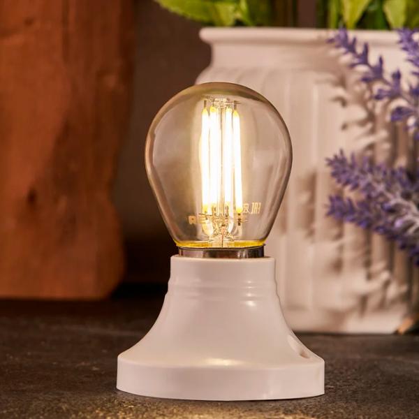 Bec LED cu filament Rexant GL45 604-128 E27 / 7.5 W / 2700 K / 600lm / White photo 4 Bec LED cu filament Rexant GL45 604-128 E27 / 7.5 W / 2700 K / 600lm / White photo 4