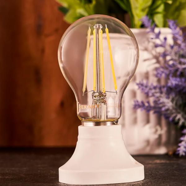 Bec LED cu filament Rexant A60 604-077 E27 / 11.5 W / 4000 K / 1380lm / White photo 5 Bec LED cu filament Rexant A60 604-077 E27 / 11.5 W / 4000 K / 1380lm / White photo 5