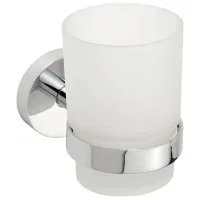 Pahar pentru periuțe de dinți Bemeta Omega Sticlă / White / Pe perete