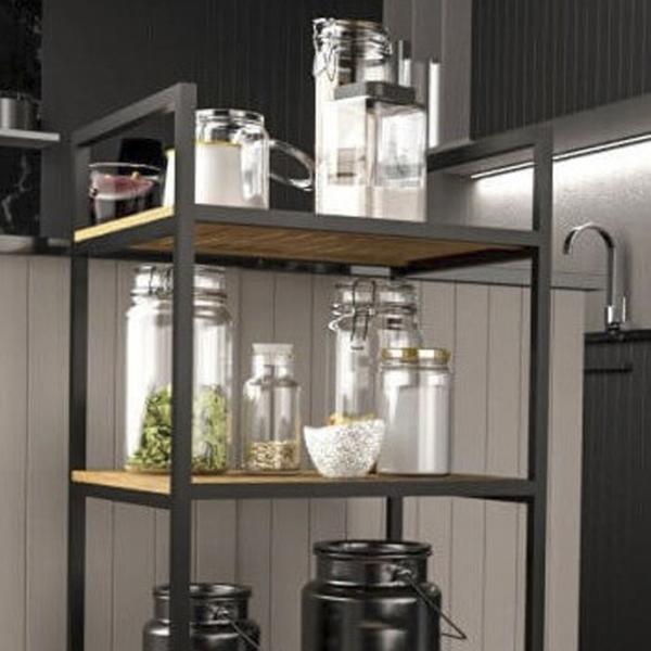 Стеллаж Hopeland MR-01 100 x 40 x 25см cm / Металл / Black photo 2 Стеллаж Hopeland MR-01 100 x 40 x 25см cm / Металл / Black photo 2