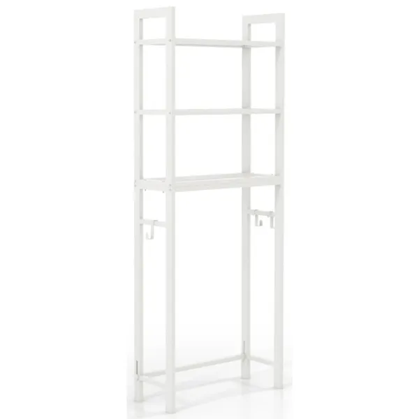 Etajeră Costway JV10981WH  170 x 63 x 26.5 cm / Metal / White photo 1