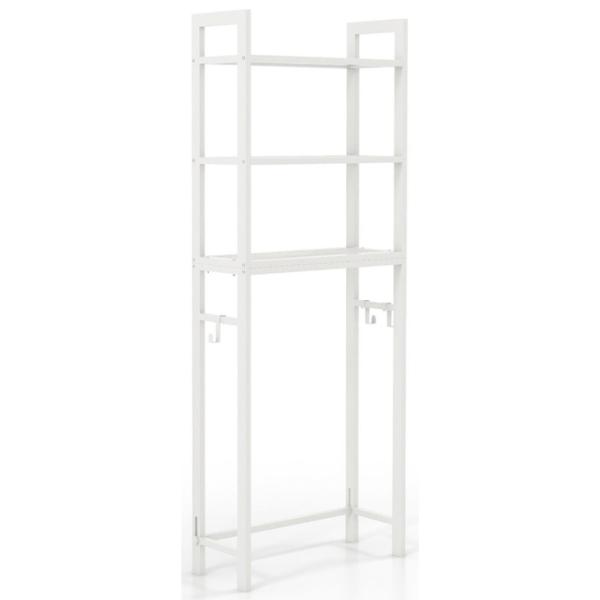 Etajeră Costway JV10981WH  170 x 63 x 26.5 cm / Metal / White photo 1