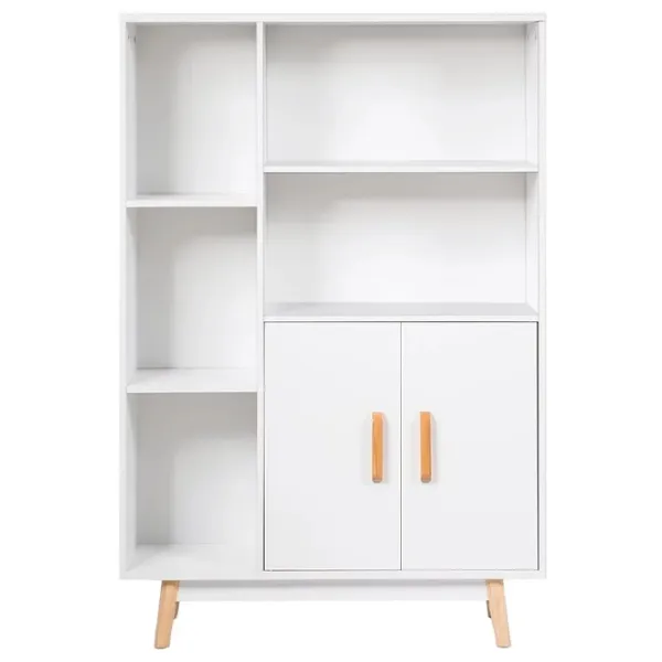 Etajeră Costway HW63875  119 x 80 x 24 cm / PAL / White photo 1 Etajeră Costway HW63875  119 x 80 x 24 cm / PAL / White photo 1