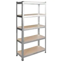 Стеллаж Humberg HR-810 150 x 75 x 30см cm / МДФ / Silver