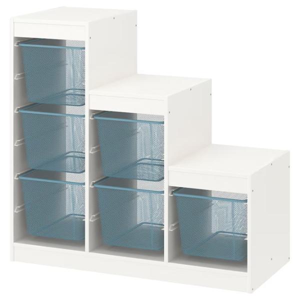 Etajeră cu containere Ikea Trofast  94 x 99 x 44 cm / PAL / White photo 1