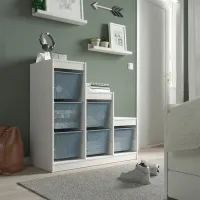 Стеллаж с контейнерами Ikea Trofast 94 x 99 x 44см cm / ЛДСП / White photo 2