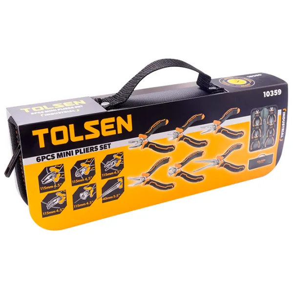 Набор клещей Tolsen 10359 Количество в наборе: 6 photo 2 Набор клещей Tolsen 10359 Количество в наборе: 6 photo 2