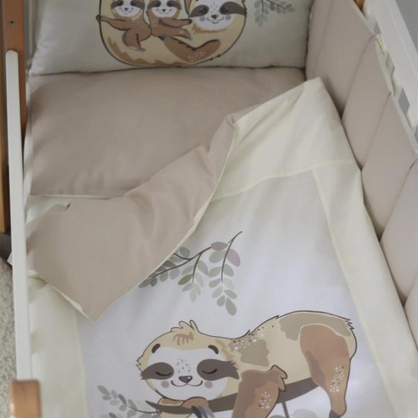 Lenjerie de pat pentru copii Veres Sloth New (217.07.1) Bumbac/ Beige Multicolor photo 1 Lenjerie de pat pentru copii Veres Sloth New (217.07.1) Bumbac/ Beige Multicolor photo 1