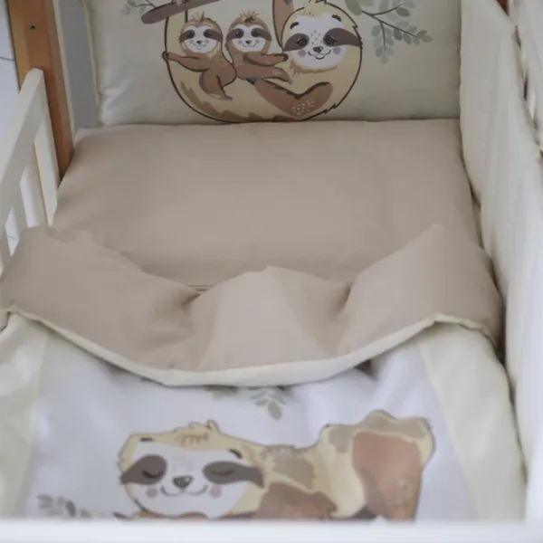 Lenjerie de pat pentru copii Veres Sloth New (217.07.1) Bumbac/ Beige Multicolor photo 3 Lenjerie de pat pentru copii Veres Sloth New (217.07.1) Bumbac/ Beige Multicolor photo 3