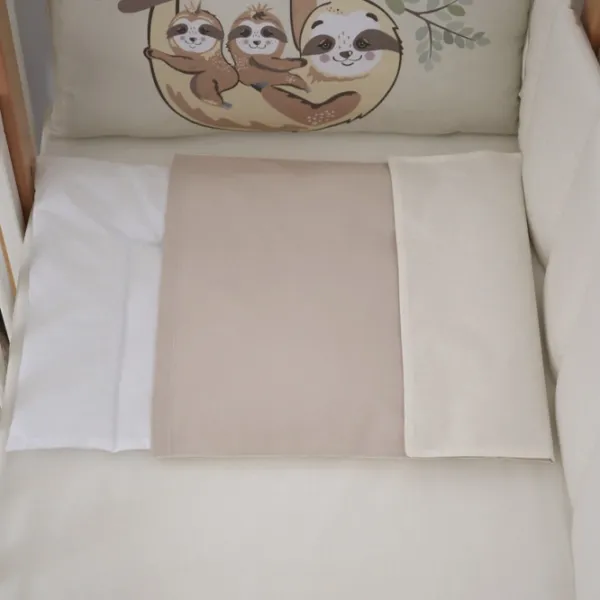 Lenjerie de pat pentru copii Veres Sloth New (217.07.1) Bumbac/ Beige Multicolor photo 4 Lenjerie de pat pentru copii Veres Sloth New (217.07.1) Bumbac/ Beige Multicolor photo 4