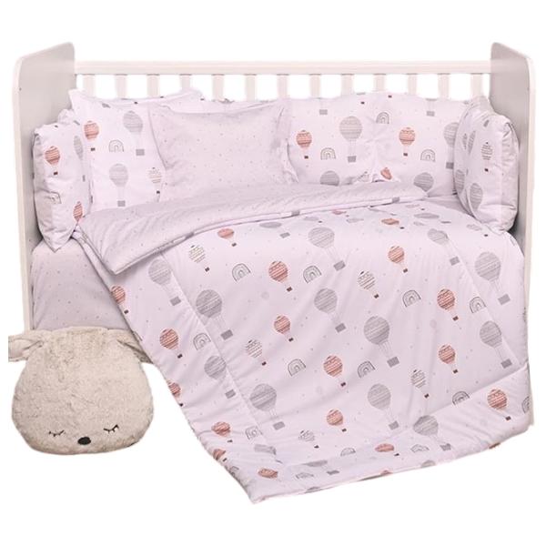 Lenjerie de pat pentru copii Lorelli Lily Ranforce Grey Baloons (20800146301) Bumbac/ Pink Multicolor photo 1 Lenjerie de pat pentru copii Lorelli Lily Ranforce Grey Baloons (20800146301) Bumbac/ Pink Multicolor photo 1