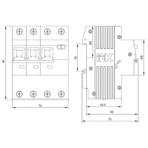 Автоматический выключатель IEK MAD24-5-040-C-300 Модульная / 40 A photo 2