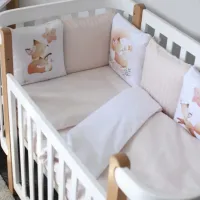 Lenjerie de pat pentru copii Veres Foxy (2600000103527) Bumbac/ Orange White