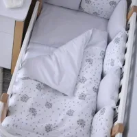 Lenjerie de pat pentru copii Veres Grace (220.35.1 ) Bumbac/ White Gray