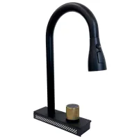 Baterie pentru bucătărie SanDonna VOR58541 Mono comandă / / Oțel inoxidabil / Black photo 2