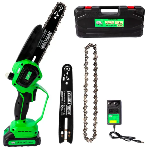Fierăstrău cu lanţ Micul Fermier MF-DA1001-G01 cu acumulator/ Green photo 1