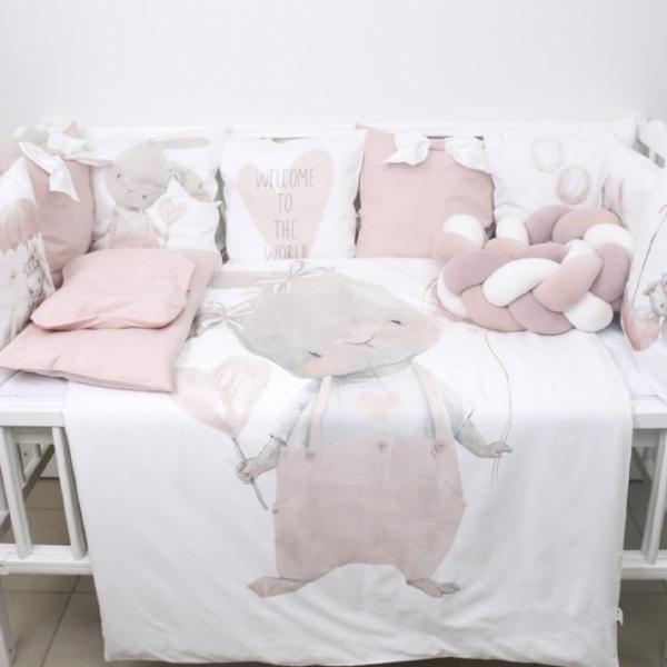 Детское постельное бельё PernaMea PM.105897/1 () Хлопок/ Белый Pink photo 1