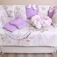 Lenjerie de pat pentru copii PernaMea PM.105897/3 () Bumbac/ Beige Purple