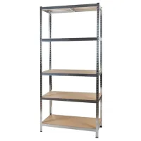 Etajeră Malatec 23768  180 x x 40 cm / MDF / Silver