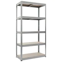 Стеллаж SDGroup 5708497 180 x 100 x 25см cm / МДФ / Silver