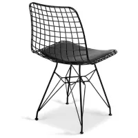 Scaun de bucătărie Prestige Wire Piele artificială/ Black photo 3