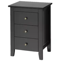 Тумбочки Costway HW61313BK  65 x 42 x 35см / ЛДСП / Black